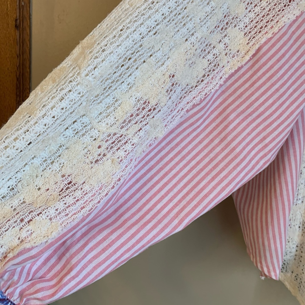 POL Womens Oversized Patchwork Button Down Shirt … - image 4